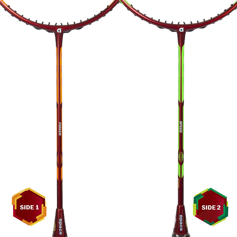 APACS Dual Power Speed Badminton Racket (Red)